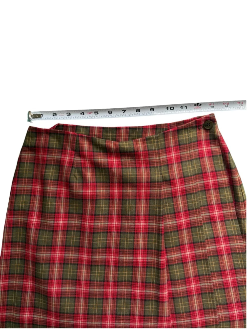 Accomplice Vintage Y2K Plaid Mini Skirt in Red and Green Size 3 Preppy 90s